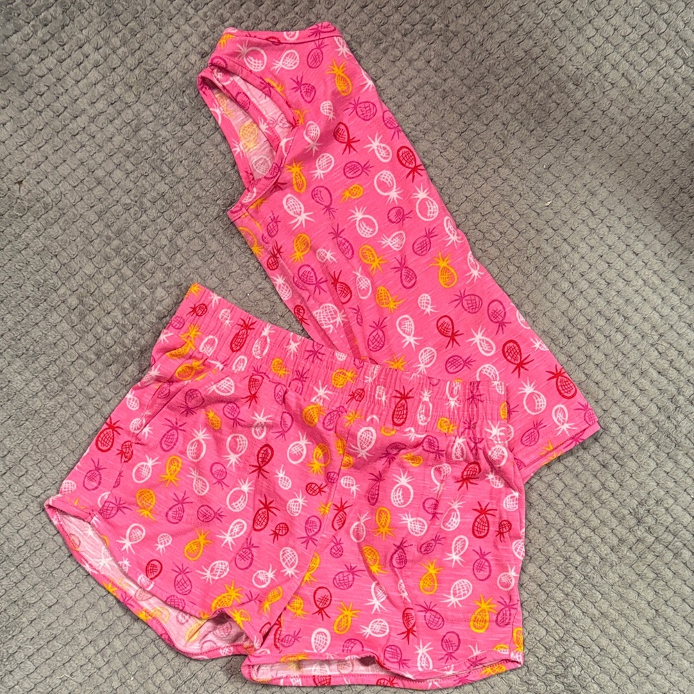 Pink Patterned Pajama Set (2 Piece)